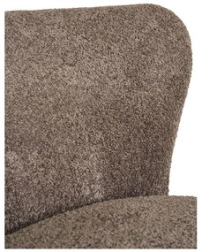 Fotoliu maro cu tapițerie din țesătură bouclé Covelo – House Nordic