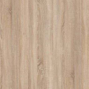 Mobilă de bucătărie de colț Yorki 220, corp din stejar Sonoma, cu față alb satinat