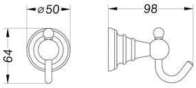 SAPHO 1317-01 Cârlig diamant, argintiu