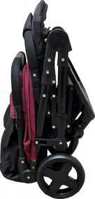 Carucior sport ultracompact pentru copii BABY CARE™ PRO S010, Transformabil in troller, Spatar reglabil in 3 trepte, Pozitie somn, Rosu Bordeaux