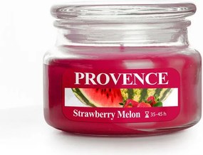 Provence Lumânare în borcan cu capac CĂPŞUNI ŞI PEPENE ROŞU, 200 g