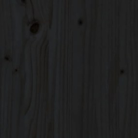 Cadru de pat King 5FT, 150x200 cm, negru, lemn masiv Negru, 150 x 200 cm