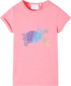 vidaXL Tricou de copii, roz aprins, 92