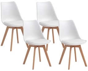 HOMCOM Set de 4 Scaune de Masa, Scaune Moderne de Bucatarie | Aosom Romania