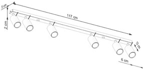 Spot crem 6x117 cm Etna – Sollux