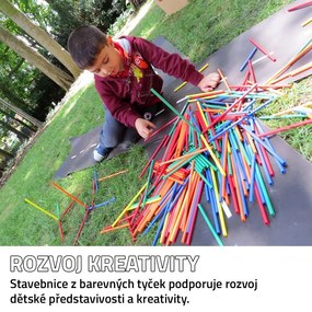 Trusă de modelare creativă pentru copii - bastoane pliabile - 500 de bucăți