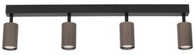 Spot TUNE, 4x GU10/10W/230V, negru/maro