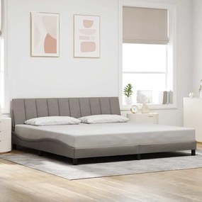 vidaXL Cadru de pat fără saltea, gri taupe, 200x200 cm, textil