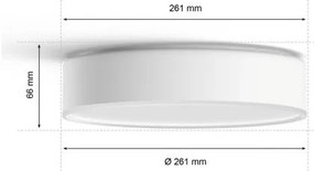 Philips Hue ENRAVE S LED 9,6W 230V pr. 261 mm alb cu LED și DO