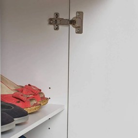 Corp Mobil Adore Diamond, cu usa, sertar si rotile, Alb, 50 x 100 x 40 cm
