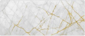 Tablou - Marmură alb- auriu (120x50 cm)