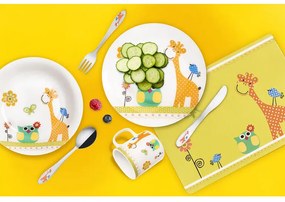 Set de tacâmuri din inox pentru copii GIRAFĂ