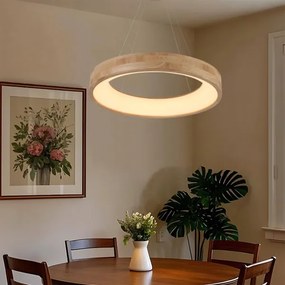 Brilagi - Lustră LED suspendată pe cablu FALCON WOOD, LED/40W/230V, 3000/4000/6000K, 60 cm, lemn
