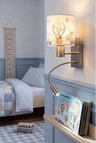 Brilagi - Lampă LED flexibilă BOBO 1xE27/25W/230V + LED/3W m. crom/alb/albastru/medv.