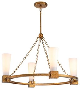 Elstead KRISTY4-DG-OPAL - Candelabru pe tijă KRISTY 4xE27/40W/230V, finisaj cupru