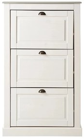 Pantofar alb cu deschidere înclinată din lemn de pin Toby – Støraa