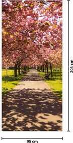 Fototapet pentru ușă - Livadă de cireși (95x205cm)