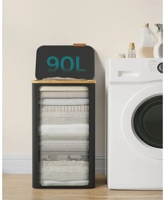 Coș pentru rufe TATE, negru