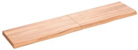 vidaXL Raft de perete maro deschis 180x40x(2-6) cm lemn stejar tratat