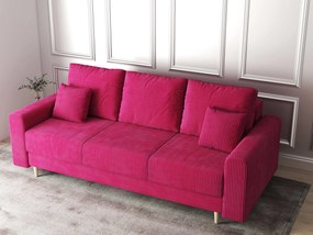 Canapea extensibilă dumonde cu ladă de depozitare si sezut confortabil din spuma high-density, Kronos Zoom Rosu 210x100 cm