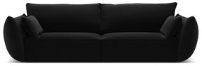 Canapea neagră cu tapițerie din catifea 208 cm Vanda – Mazzini Sofas
