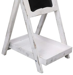 Suport cu tabla pentru creta, alb, 33 x 39 x 75 cm, lemn 1, 33 x 39 x 75 cm