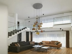 Lustra LED XXL casa scarii design decorativ Charlize 16L COLOURS