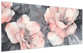 Tablou - Schiță de flori (120x50 cm)