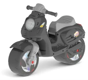 Motocicleta fara pedale pentru copii SCOOTER®, Model deosebit, Suport picioare, Stabilitate marita, Negru