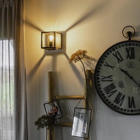 Aplică de perete industrială neagră - Cage