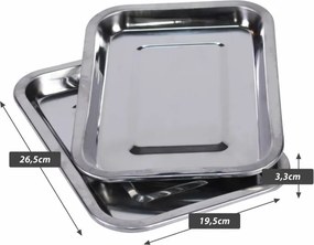 Tocător din bambus, cu tavă de scurgere din aluminiu, 40 x 2