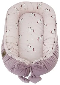 Cuib din bumbac pentru bebeluș UNICORN 90x60 cm EKO