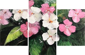 Tablou - Flori roz și albe (90x60 cm)