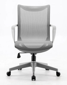 SIHOO M77 Scaun ergonomic, design dintr-o bucata, pivotant, reglare pe inaltime, mecanism inclinare/blocare, Full Mesh, Gri