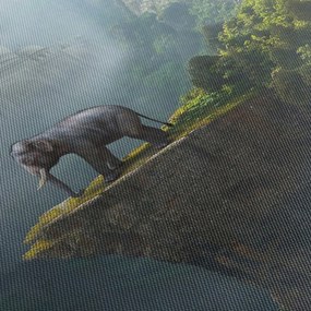 Tablou - Elefant în vârful Taj Mahalului (150x105 cm)