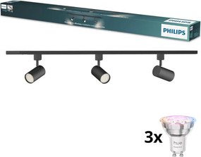 Philips - Spot LED dimabil pe șină, sistem EASYLINK 3xGU10/4,7W/230V 1m negru