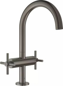 Baterie lavoar cu manere cruce Grohe Atrio L dubla comanda antracit periat Hard Graphite