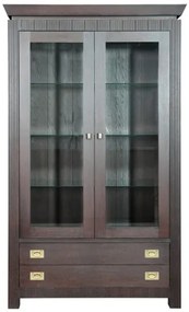 Vitrina Saigon Charchoal, 2Usi + 2Sertare, Negru, 195 x 45 x 115 Cm