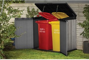Cutie de depozitare pentru grădină gri din plastic Deco – Keter