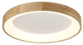 Lustra LED aplicata moderna design lemn natural 45cm Silvam