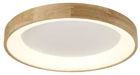 Lustra LED aplicata moderna design lemn natural 45cm Silvam