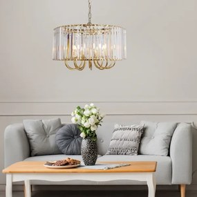 Lustră pe lanț Zuma Line 1906/6 PARIS 6xE14/40W/230V auriu