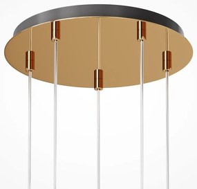 Lustra LED suspendata design modern decorativ Drop 5L auriu