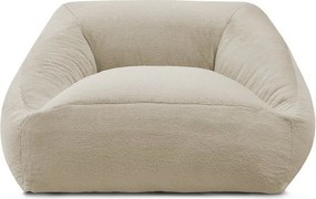 Fotoliu bean bag bej cu tapițerie din blană artificială Lilibet – Bobochic Paris