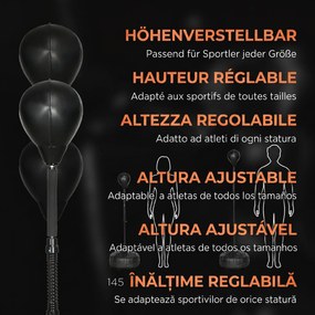 SPORTNOW Minge de Box de Podea Bază Umplută Înălțime Reglabilă 145-180 cm | Aosom Romania