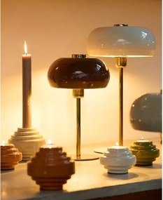 Veioză maro cu abajur din metal (înălțime 34 cm) Surin – Light &amp; Living