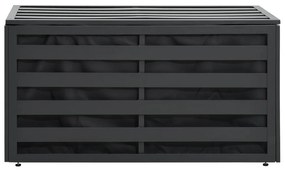 49247 vidaXL Ladă de depozitare grădină, antracit, 100x50x50 cm, aluminiu