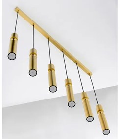 Lustră pe cablu Jupiter 2011 ALAS 6xGU10/10W/230V auriu