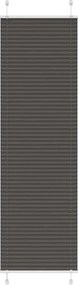 vidaXL Jaluzea plisată negru 65x200 cm Lățime țesătură 64,4cm poliester