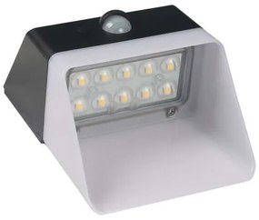 LED lampă solară de perete cu senzor, 2W, 3,7V, 4000K, IP65, 1200 mAh